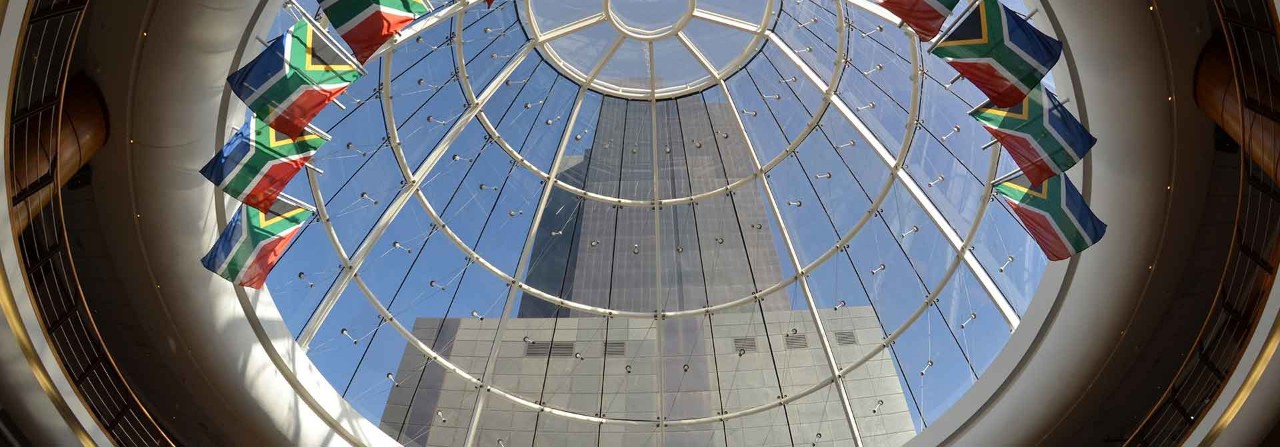 The iconic building could previously be seen through a skylight in the foyer.