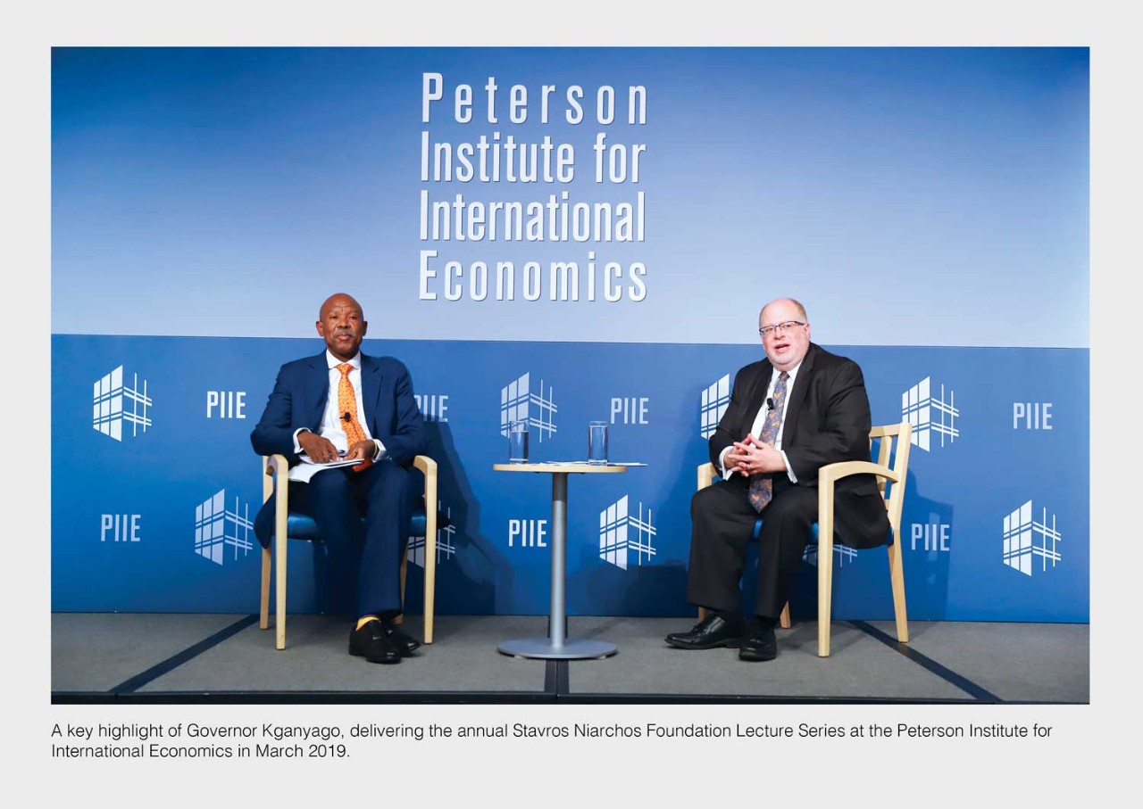 Governor Kganyago, delivering the annual Stavros Niarchos Foundation Lecture Series at the Peterson Institute for International Economics in March 2019