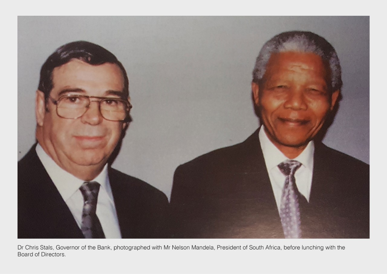 Dr Chris Stals photographed with Mr Nelson Mandela