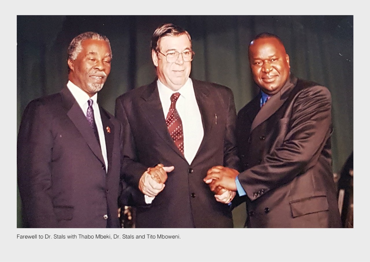 Farewell to Dr Stals with Thabo Mbeki, Dr Stals and Tito Mboweni