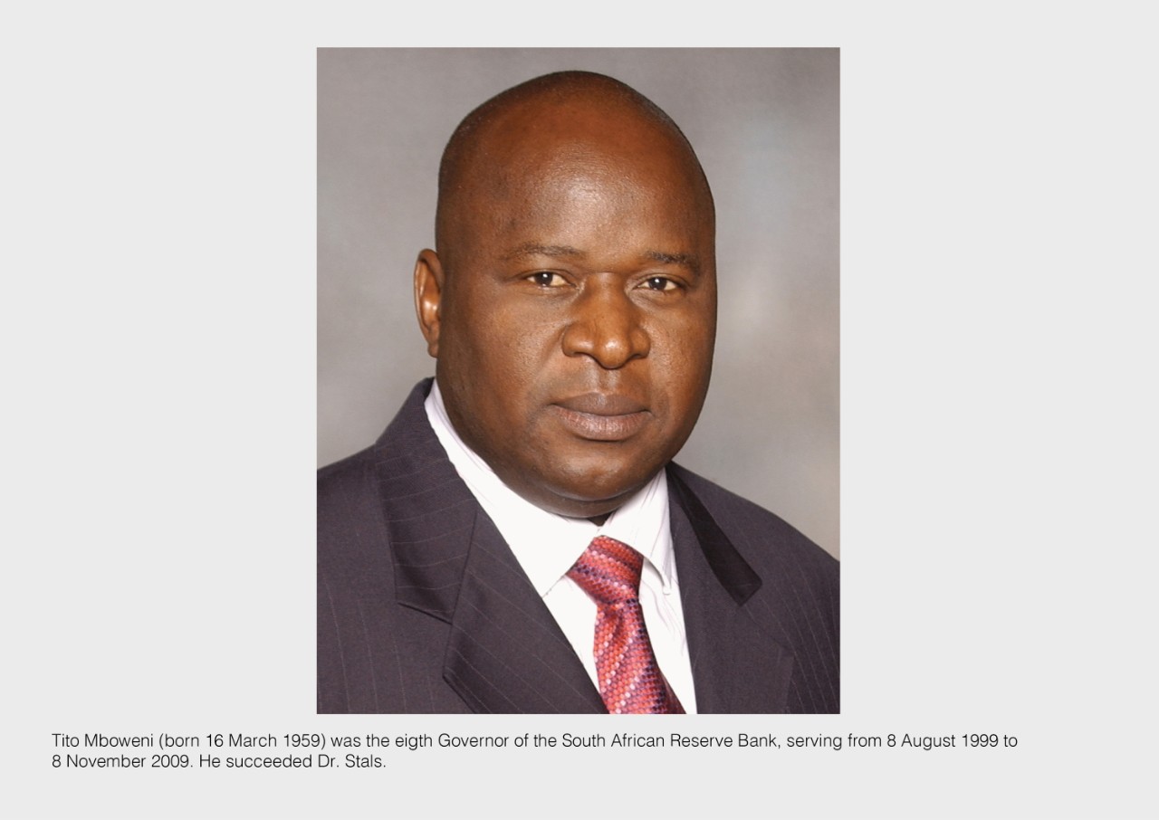 Tito Mboweni was the eighth Governor of the SARB