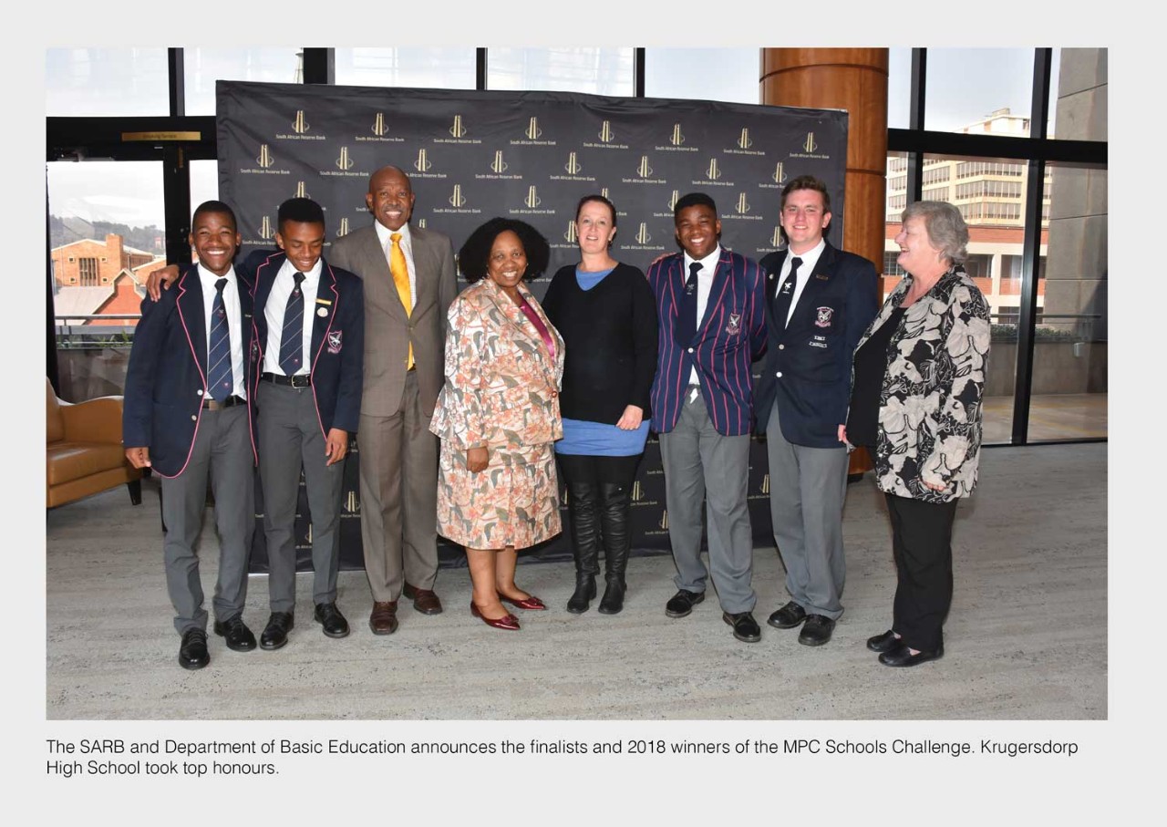 The SARB and Department of Basic Education announces the finalists and 2018 winners of the MPC Schools Challenge