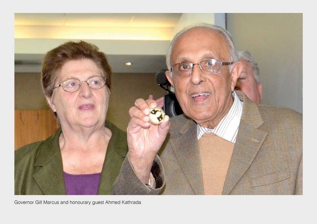 Governor Gill Marcus and honourary guest Ahmed Kathrada