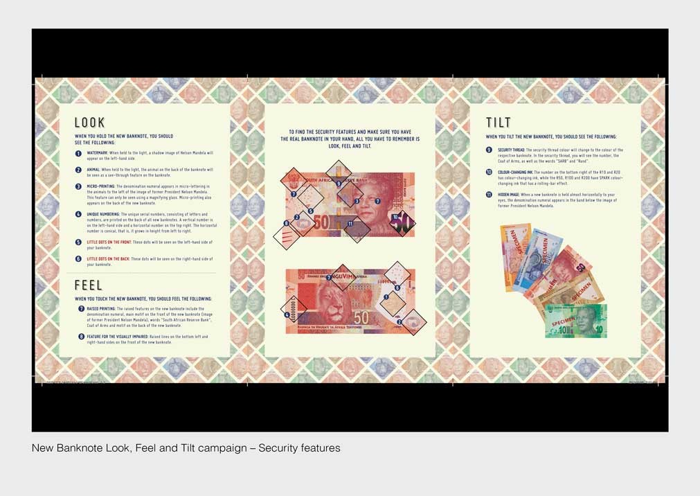 New security features of the Mandela notes