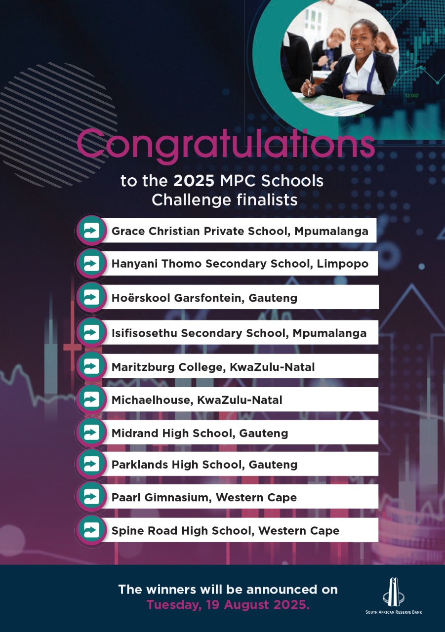 The list that contains the names of the 10 finalist schools for the 2025 MPC Schools Challenge.